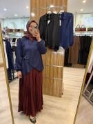 Kruvaze Saten Gömlek