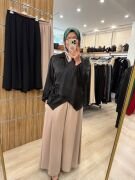 Kruvaze Saten Gömlek