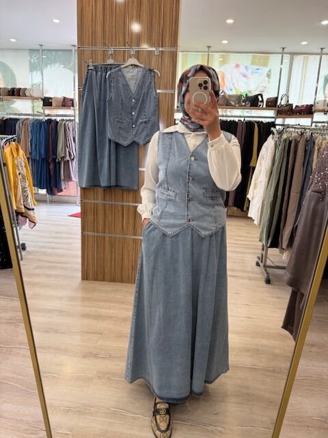 Kot Yelekli Etekli Takım