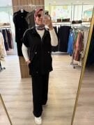 Oysho omuz taş deyaylı yelekli takım