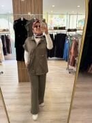 Oysho omuz taş deyaylı yelekli takım