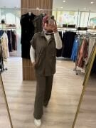 Oysho omuz taş deyaylı yelekli takım